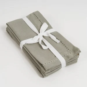 Set 4 Servilletas Liso Verde Seco