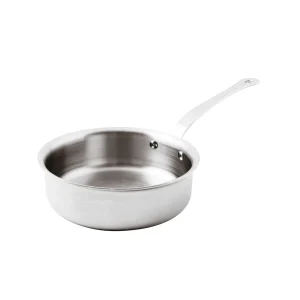 Casseruola bassa con manico Paderno Ø20,0cm h7cm 1,800L acciaio inox 12208-20