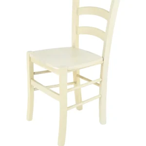 Sedia modello Venice con robusta struttura in legno di faggio e seduta in legno massello