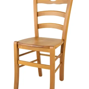 Sedia modello Valentina per cucina bar e sala da pranzo dallo stile Classico, robusta struttura in legno di faggio e seduta in legno