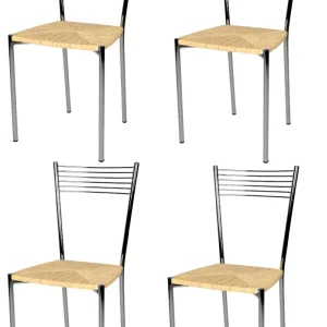 Sedia modello Elegance con struttura in acciaio cromato