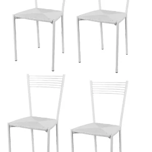 Sedia modello Elegance con struttura in acciaio verniciata colore bianco