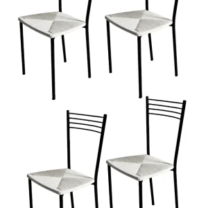 Set sedie modello Elena con struttura in acciaio verniciata colore nero