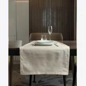 Runner tavolo - Runner cotone lino poliestere - Runner colore noce