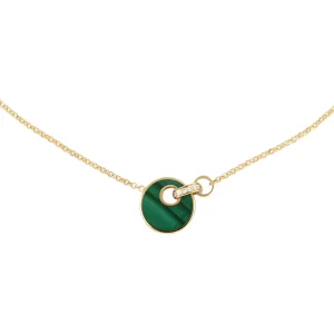 Collana Giove Malachite e Diamanti