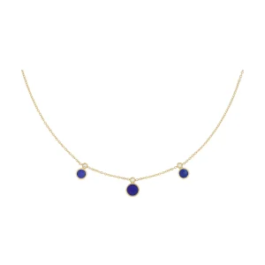 Collana Brio Cerchi Lapislazzuli E Diamanti