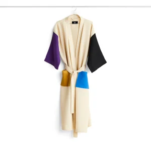 Waffle Bathrobe cream multi