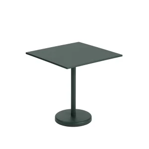 Linear Steel Café Table dark green
