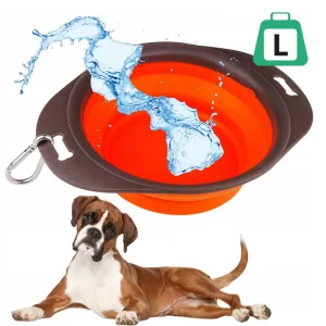 Ciotola Pieghevole da Viaggio PawBowl Taglia L Arancione