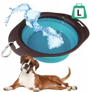 Ciotola Pieghevole da Viaggio PawBowl Taglia L Azzurra