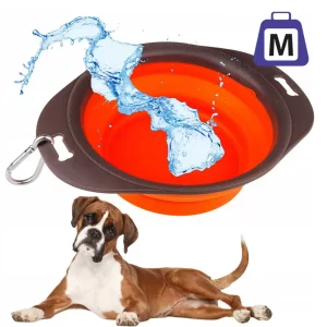 Ciotola Pieghevole da Viaggio PawBowl Taglia M Arancione