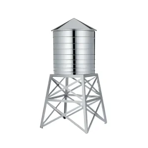 WATER TOWER contenitore in acciaio inox 18/10 con base Alessi 73 cl. h27cm