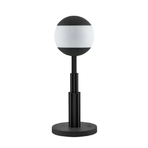 Lampada da tavolo, Alessi, Aldo Rossi, 2 colori, alluminio, sfera in vetro,18×47