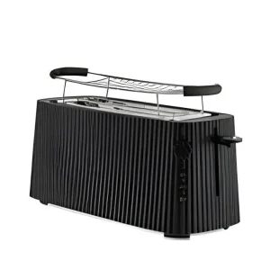 Plissé tostapane lungo a doppio scomparto, Alessi, De Lucchi, 25 x 46.5 x 18.5