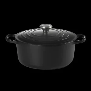 Cocotte Rotonda Evolution – Ghisa Vetrificata Nero Matt