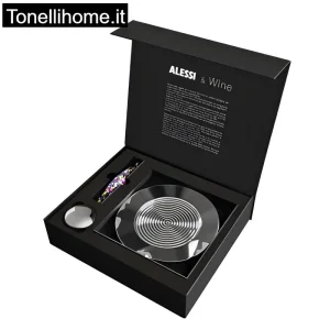 SET WINE PAPPAGALLO Alessi cavatappi Parrot tappo ad espansione sottobottiglia