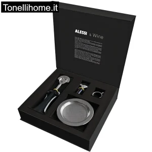 SET WINE ANNA GONG Alessi cavatappi tappo salvagoccia sottobottiglia